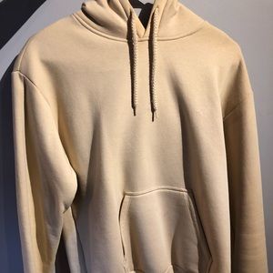 TOPSHOP PULLOVER HOODIE IN CREAM